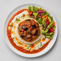24. Reis mit Auberginensauce
