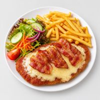 79. Cheese & Knuspriger Bacon Schnitzel