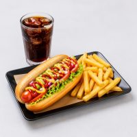 Frischer Garten-Hotdog Menü