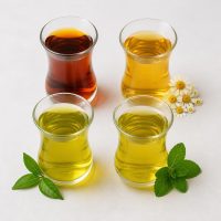 Glas Tee (Schwarz, Kamille, Pfefferminz, Grün)