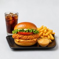 Halal Crispy Chicken Burger Menü
