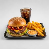 Halal Feuer Chili Burger Menü