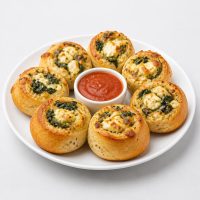 Pizzabrötchen Spinat & Hirtenkäse