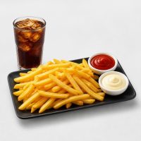 51. Pommes mit Ketchup oder Mayo